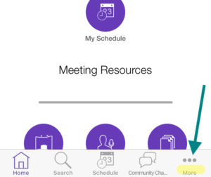 More tab on mobile App