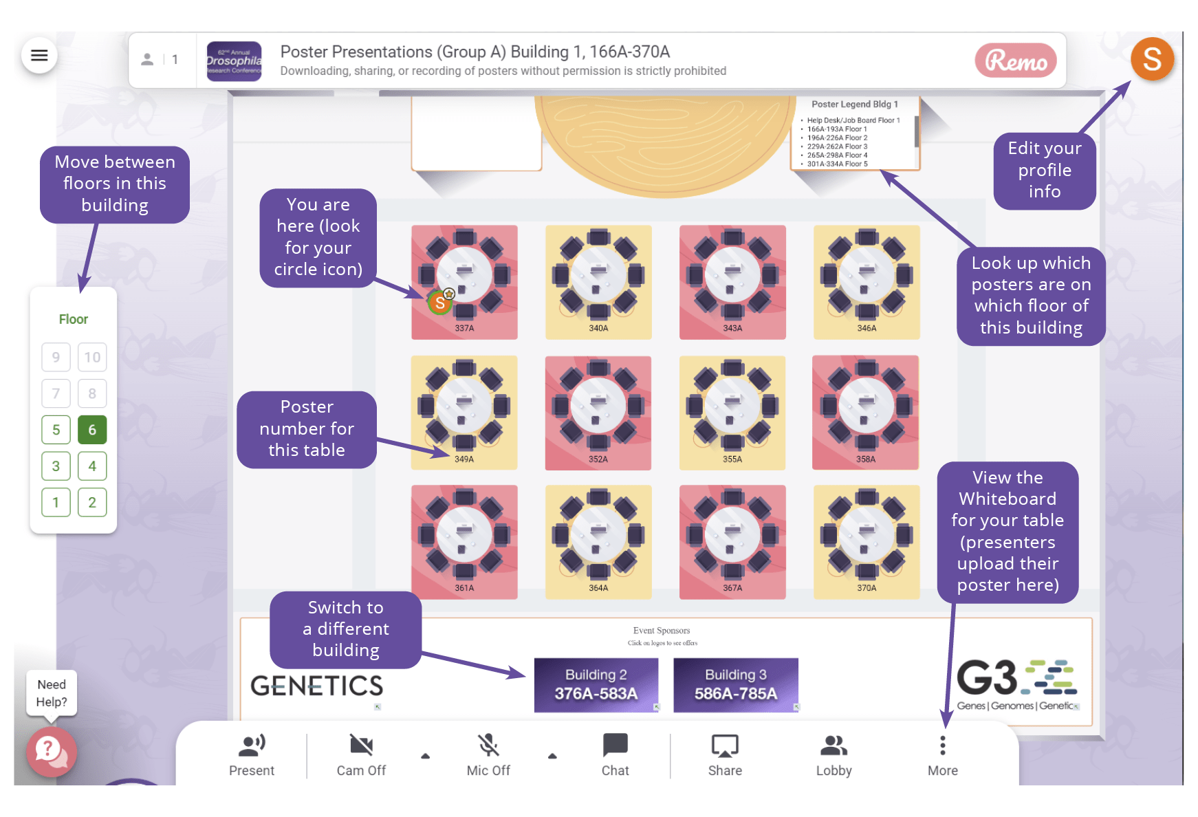 Layout of Remo poster hall