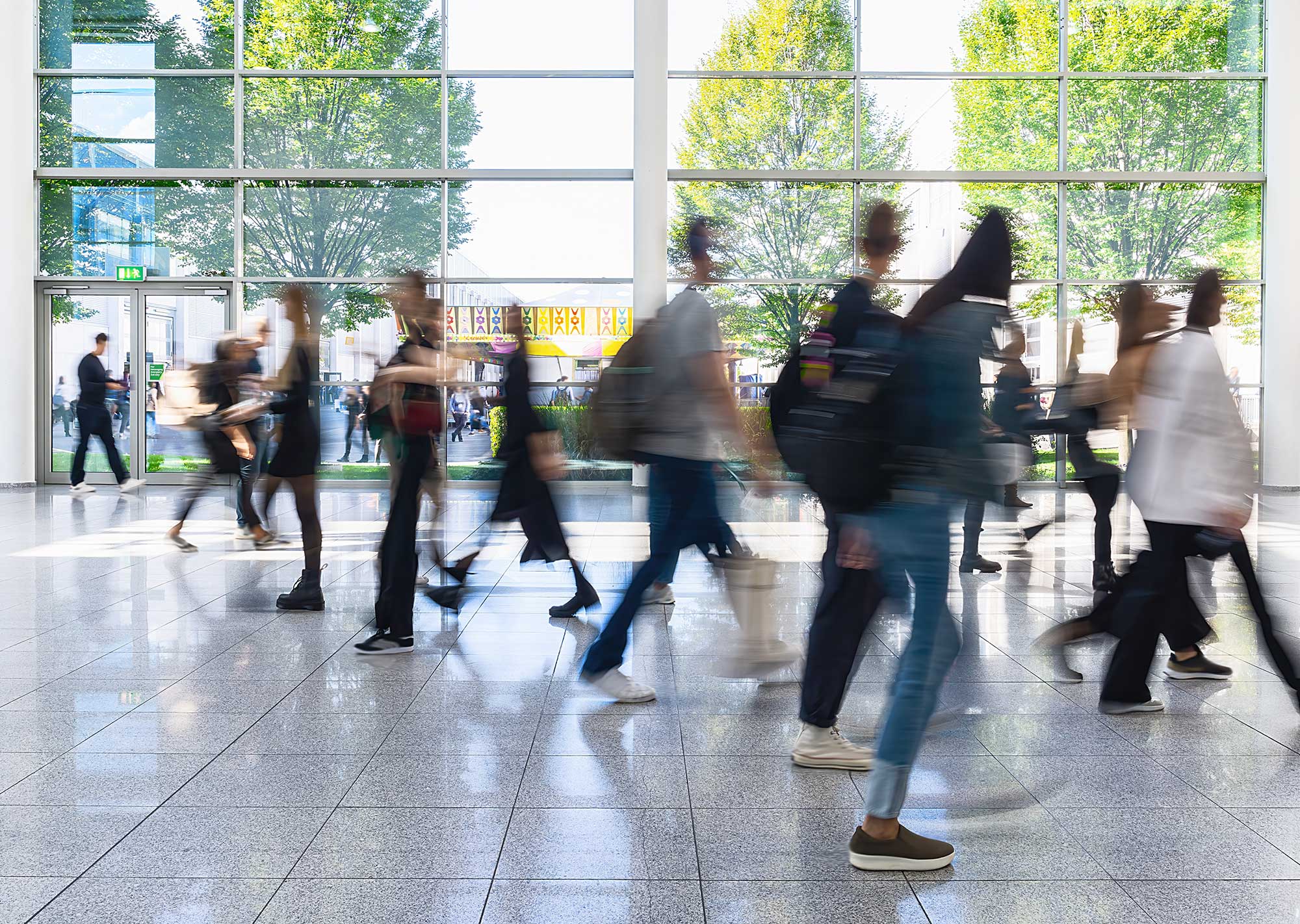 photo of crowd walking